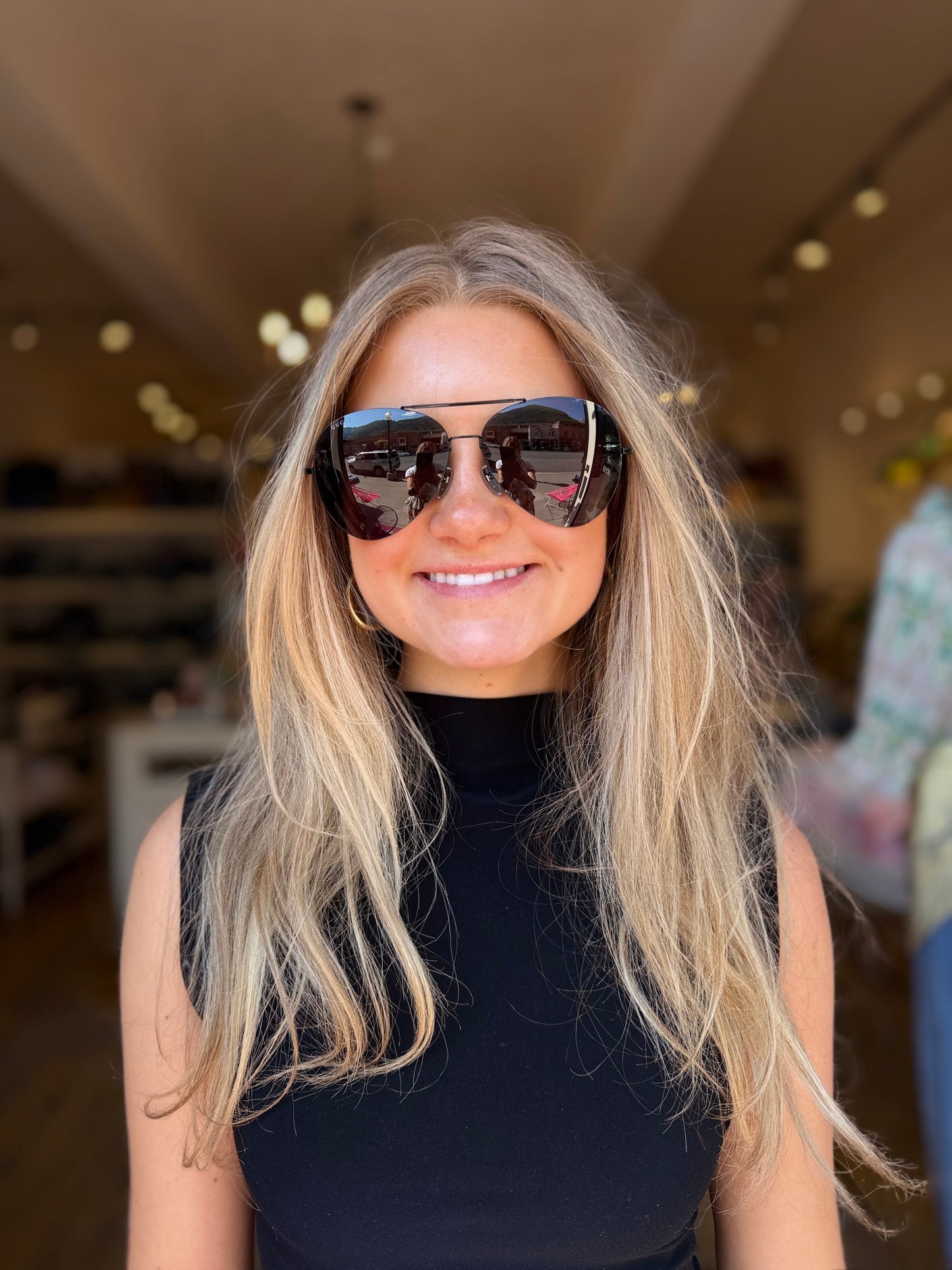 Gucci Black Aviator Sunglasses