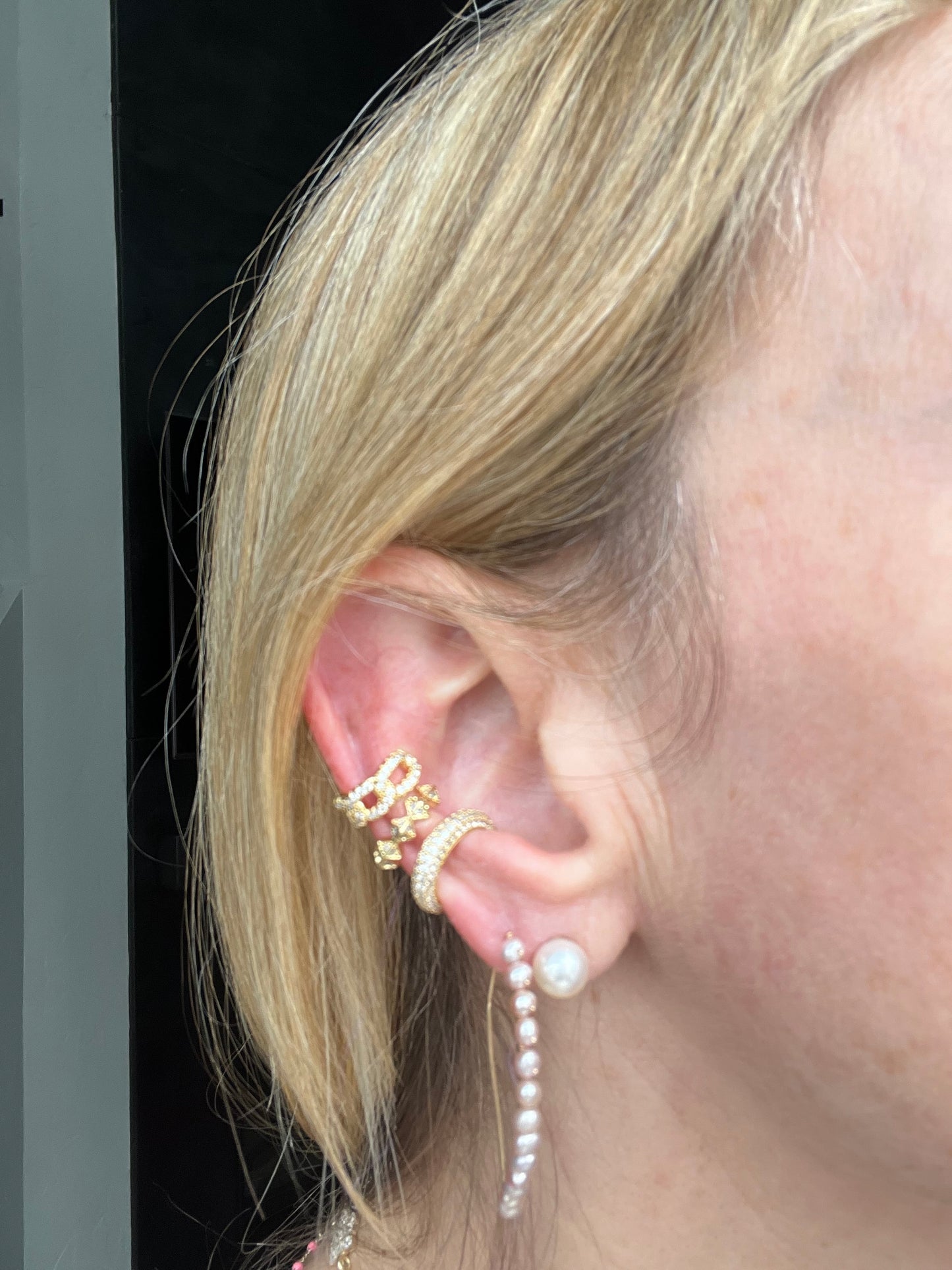 Ruby & Violet Stud Ear Cuff