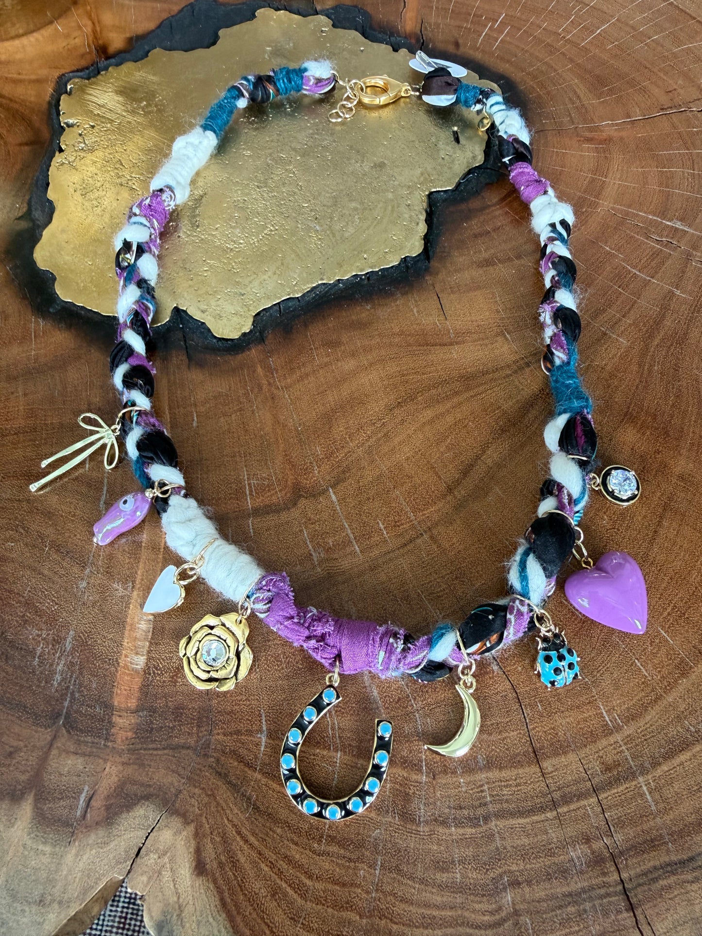 Bandana Moon Large Twisted Necklace