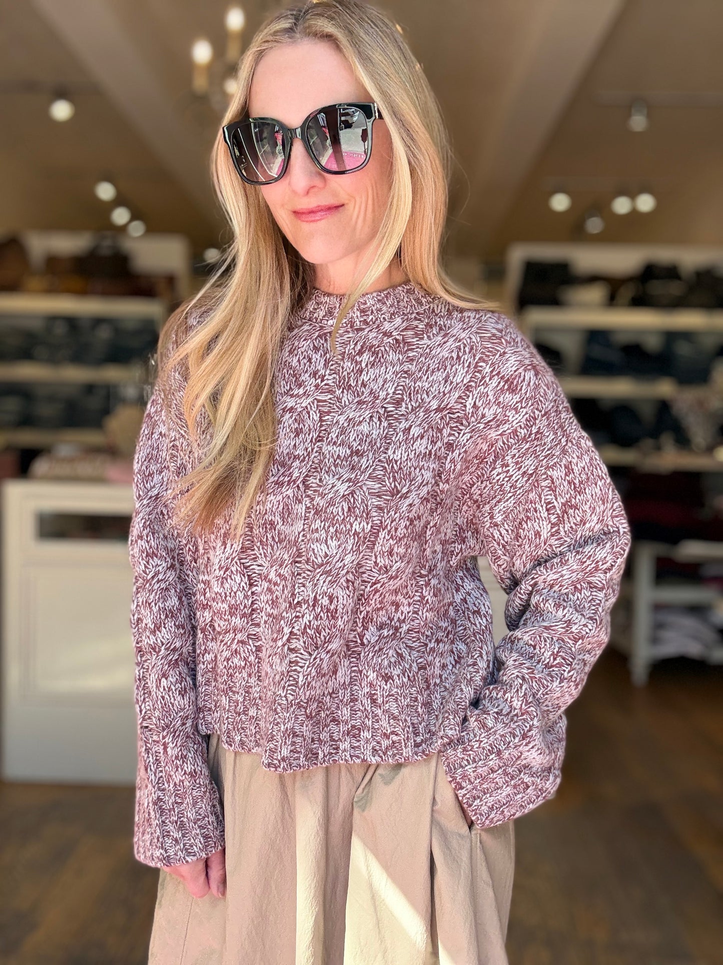 Sablyn Tristan Marled Crewneck