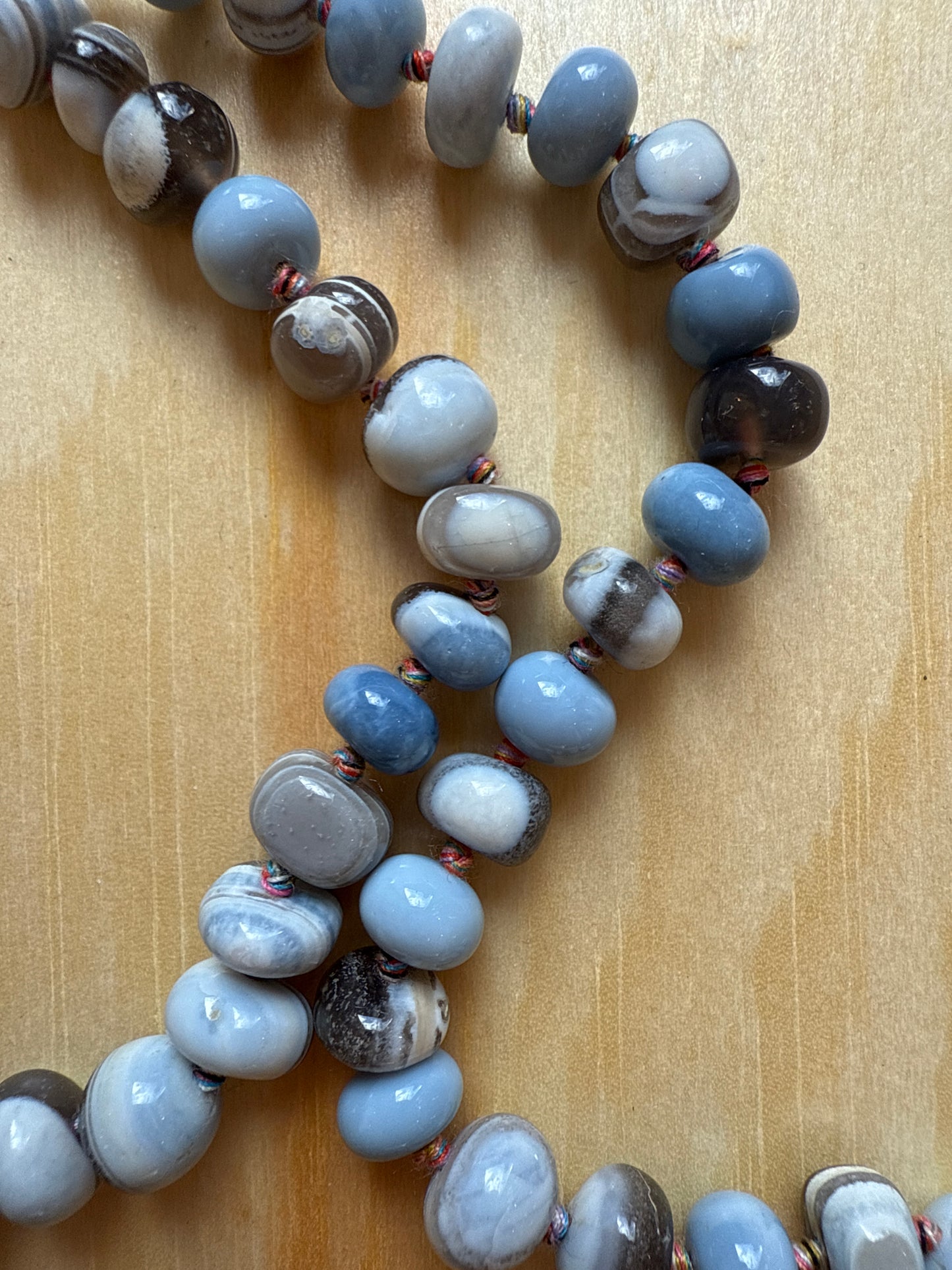 Gems by SJ Slate Blue Bead Necklace