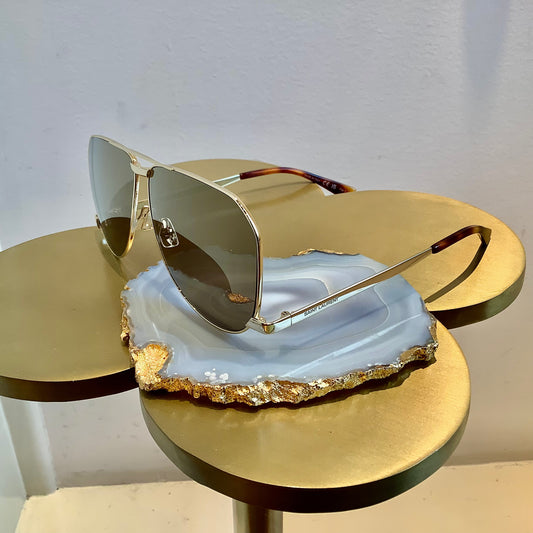 YSL Aviator Drop Temple Sunglasses