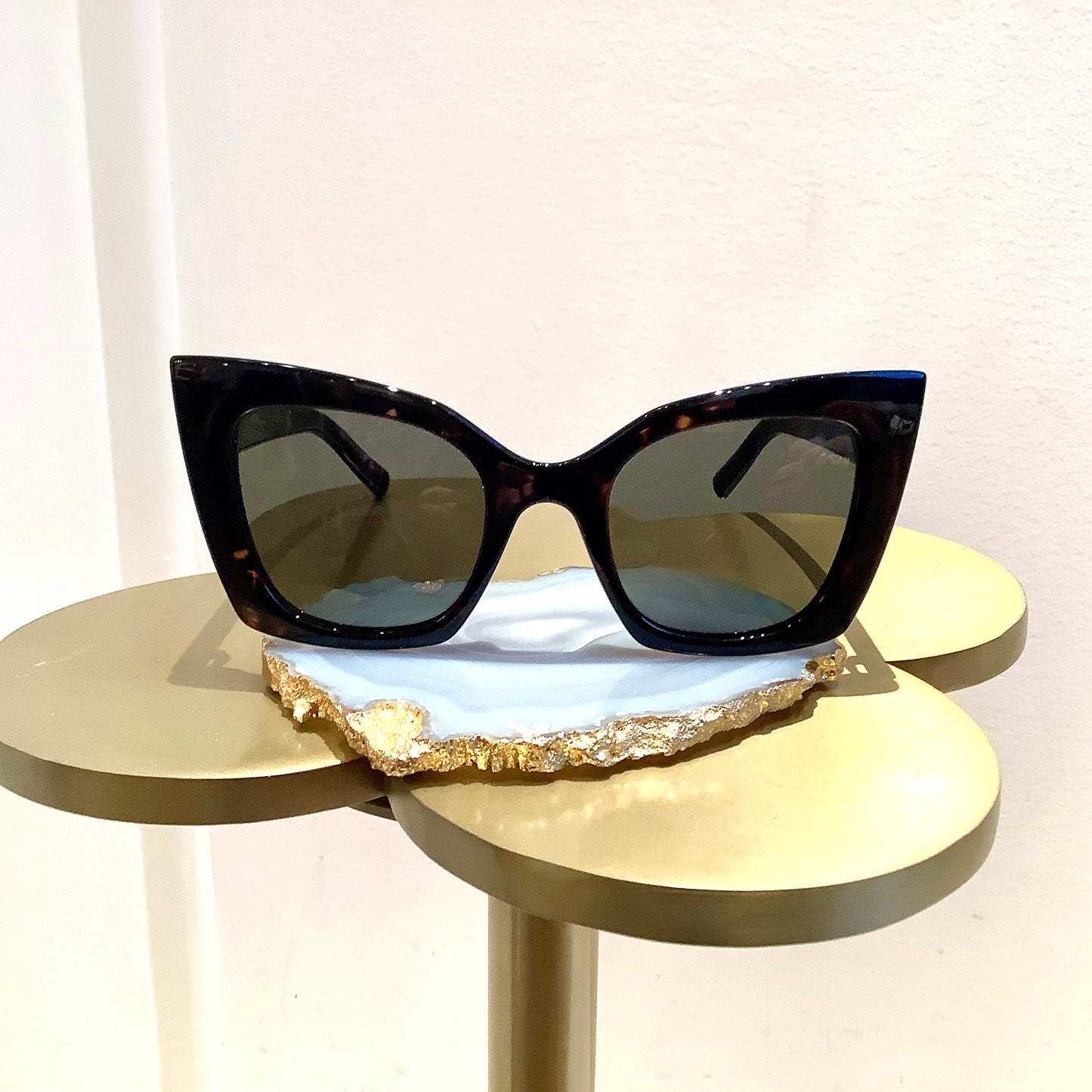 YSL Pointy Eye Tort Sunglasses