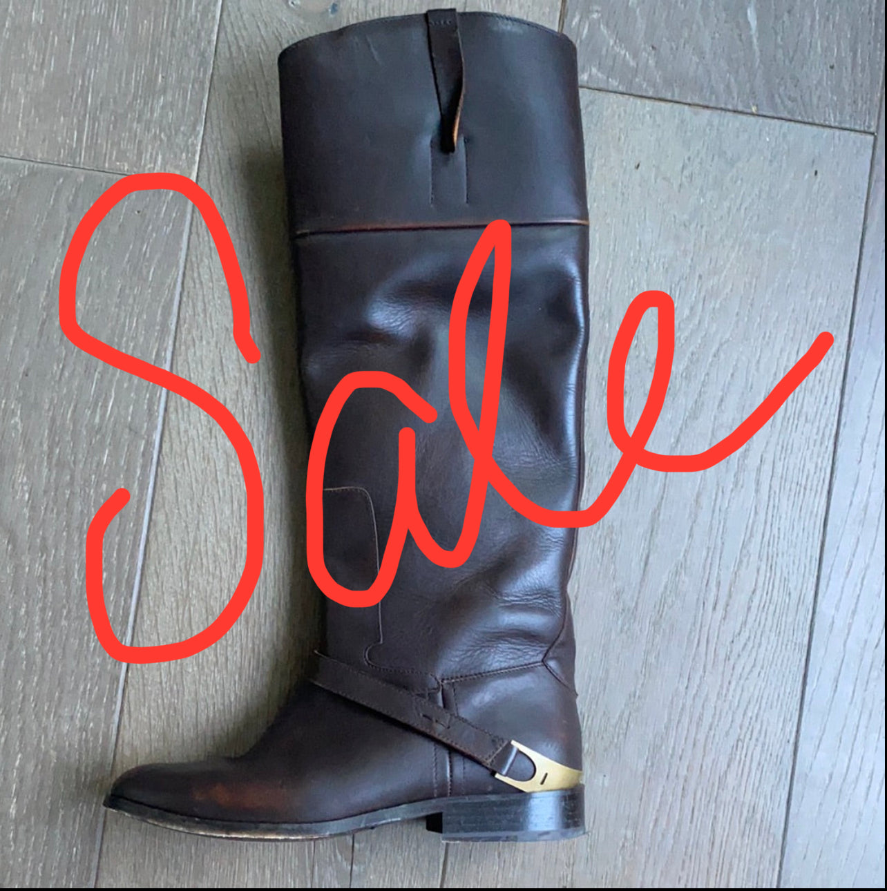 GG Charlie Brown Leather Riding Boot