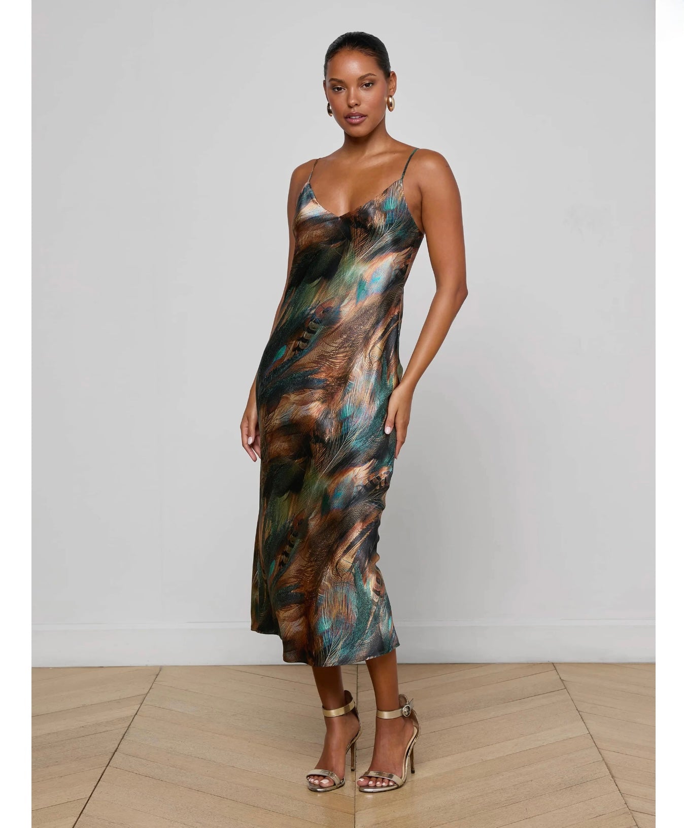 L'Agence Silk Slip Dress