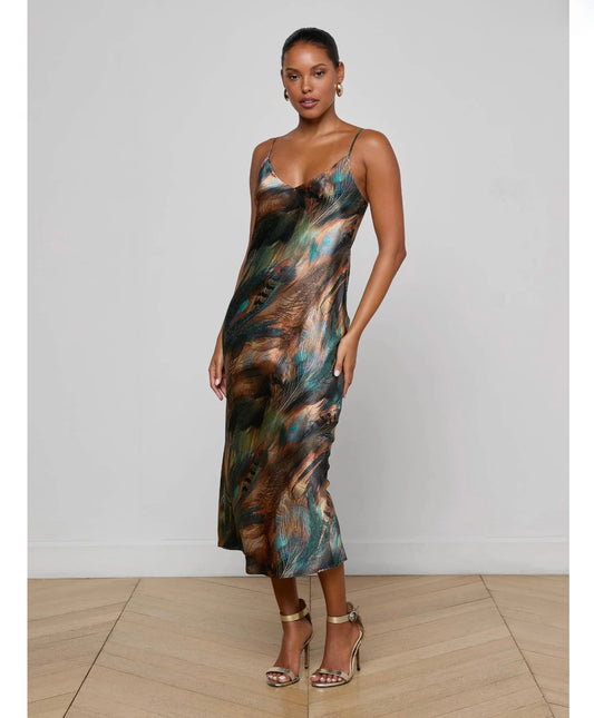 L'Agence Silk Slip Dress