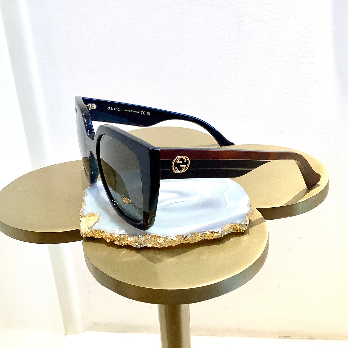 Gucci Oversized Stripe Sunglasses