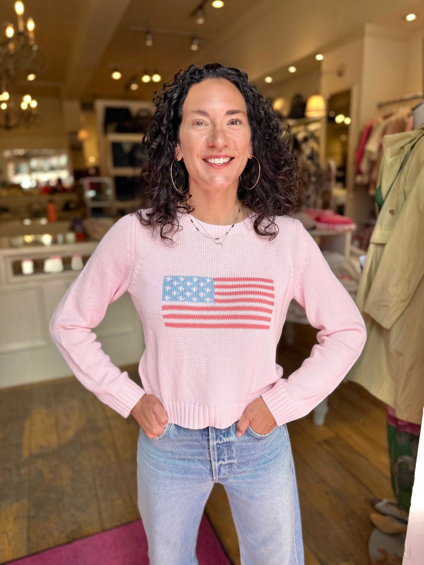E&I American Flag Sweater