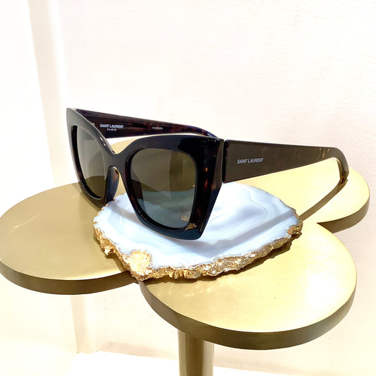 YSL Pointy Eye Tort Sunglasses