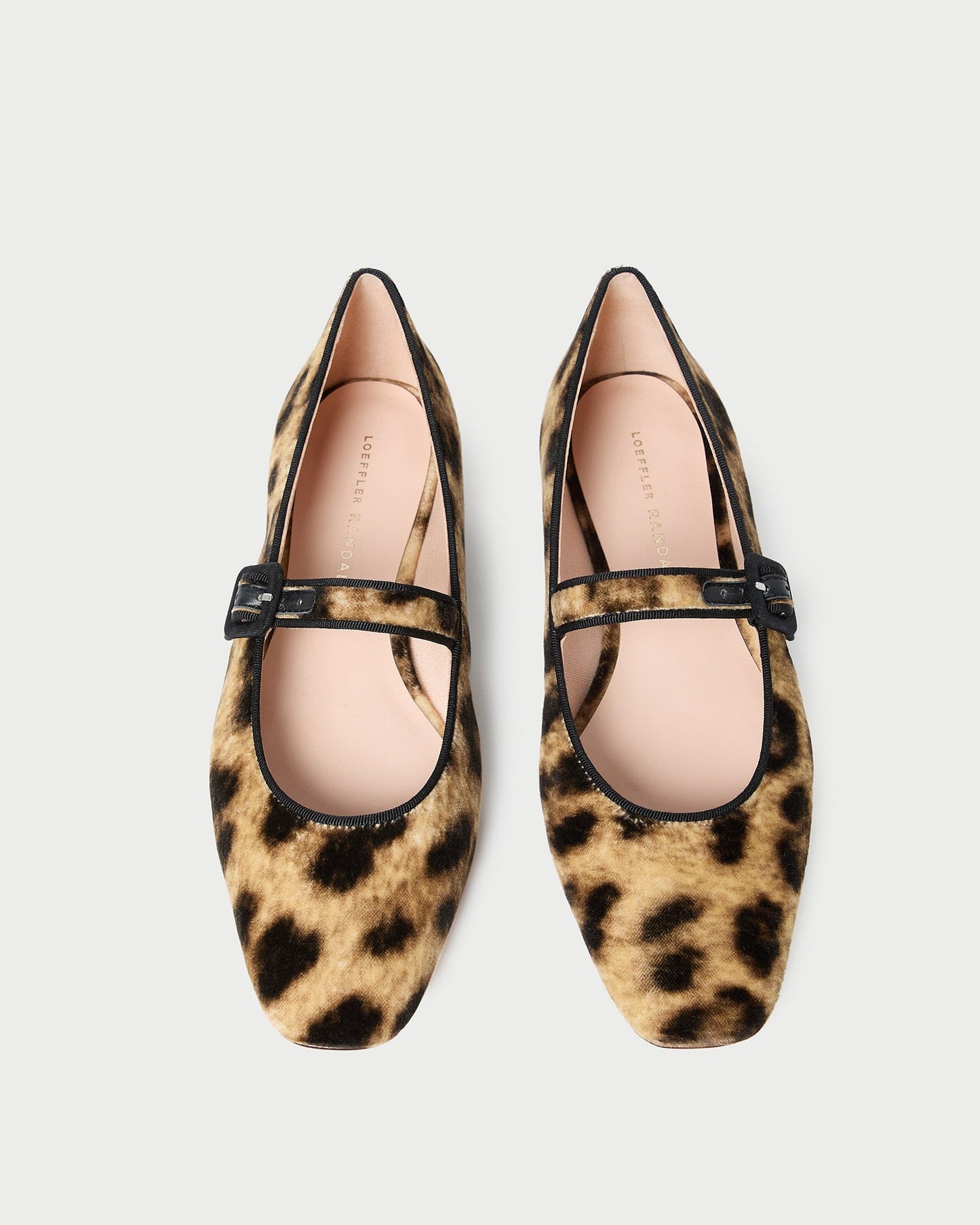 Loeffler Randall Ginger Mary Jane Flat in Leopard Italian velvet, primary product image