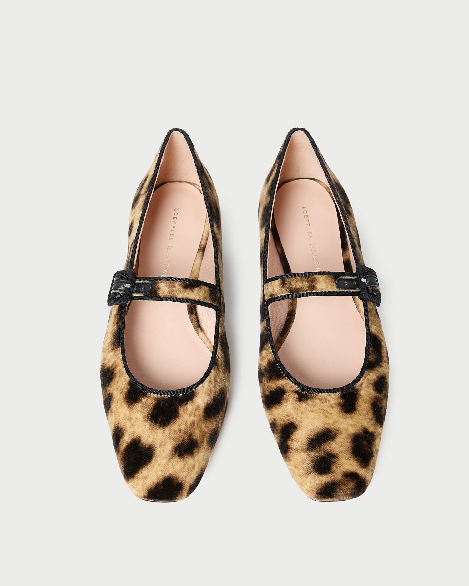 Loeffler Randall Ginger Mary Jane Flat in Leopard Italian velvet, primary product image
