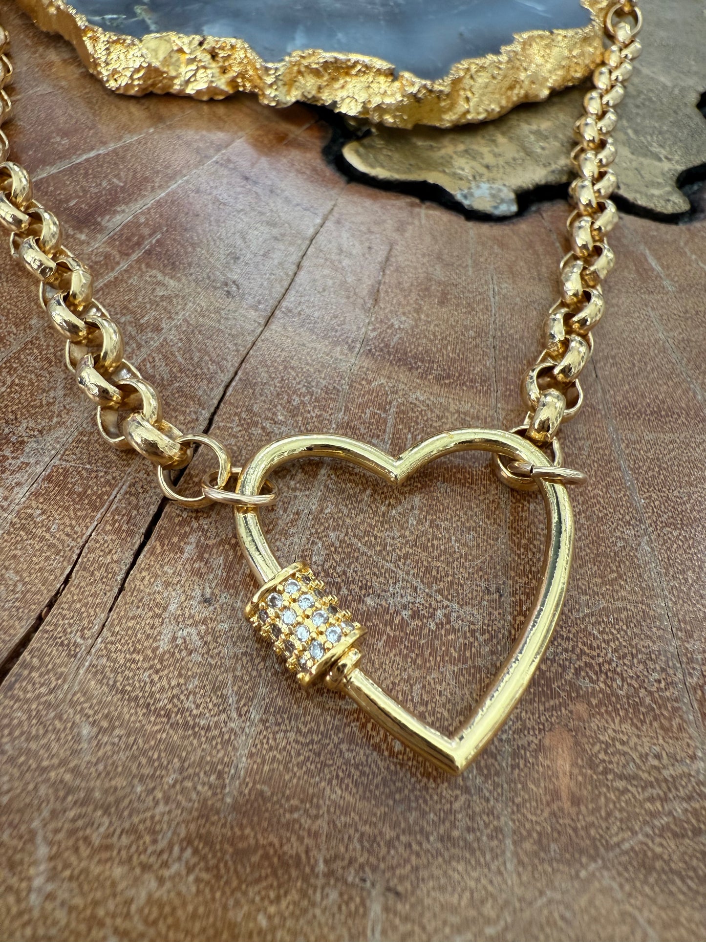 Cristina V Heart Clasp Necklace
