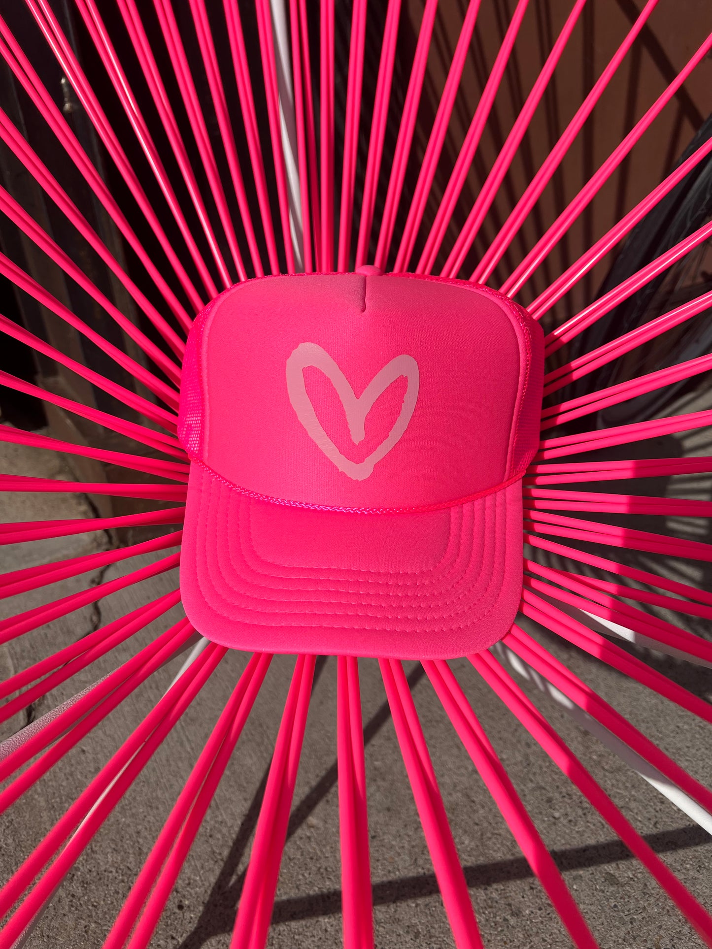 House of Shan Hot Pink/Pink Heart Hat