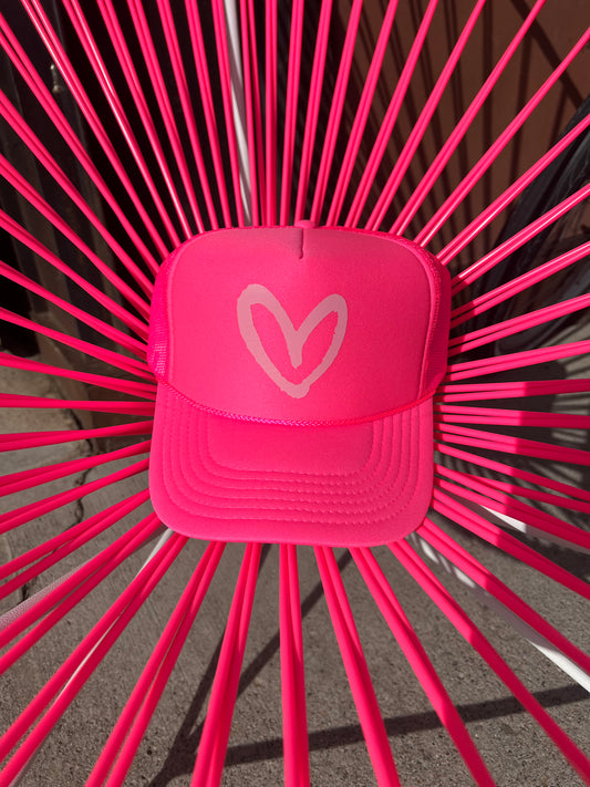 House of Shan Hot Pink/Pink Heart Hat