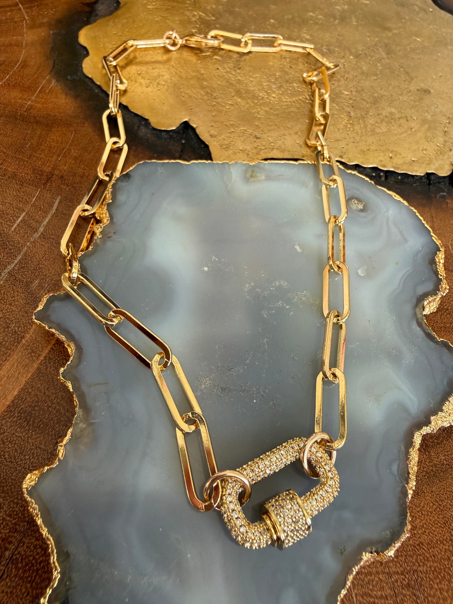 Cristina V 18" Pave Connector Necklace