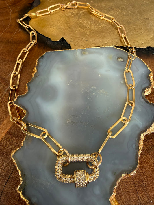 Cristina V 20" Pave Connector Necklace