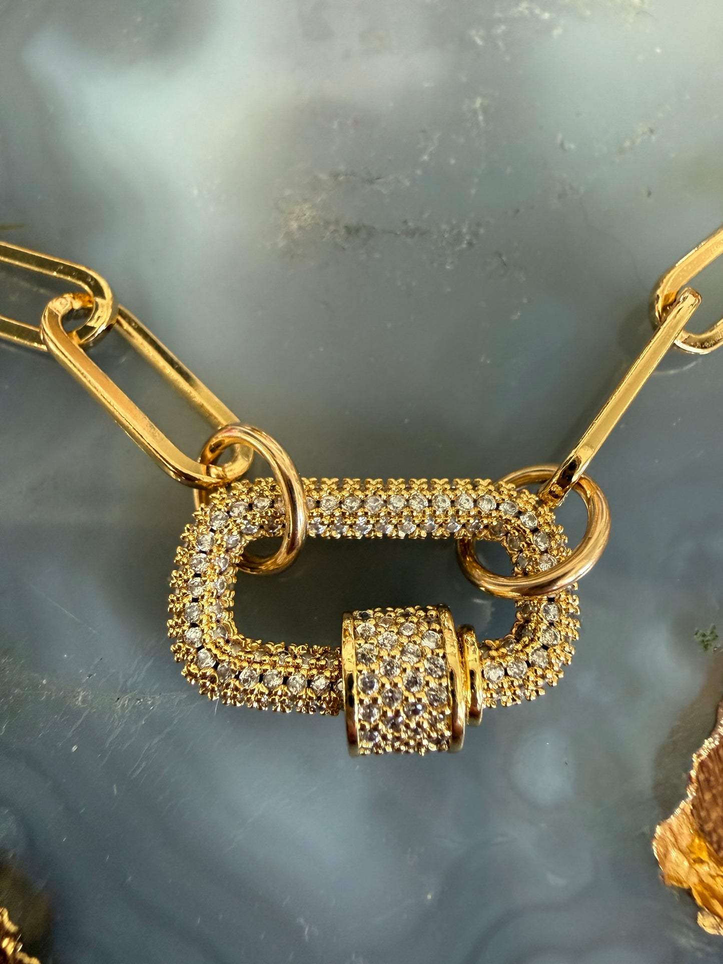Cristina V 20" Pave Connector Necklace