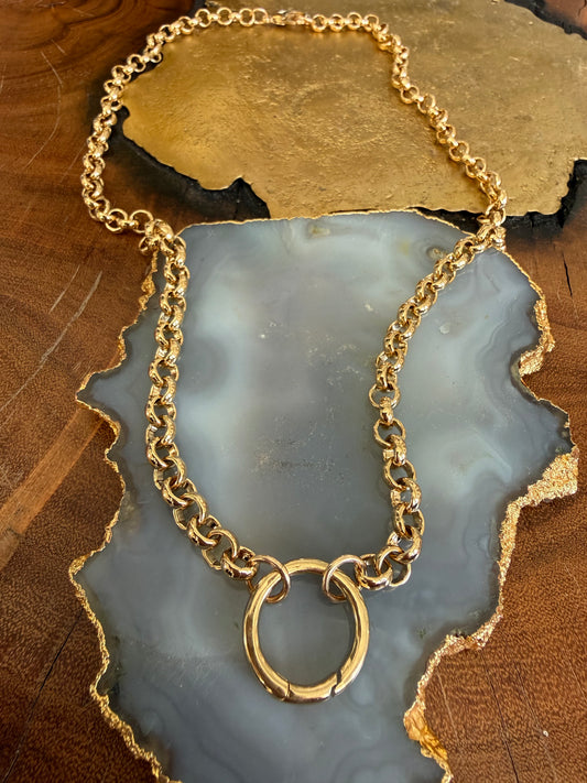 Cristina V 24" Rolo Chain with Circle Charm Holder