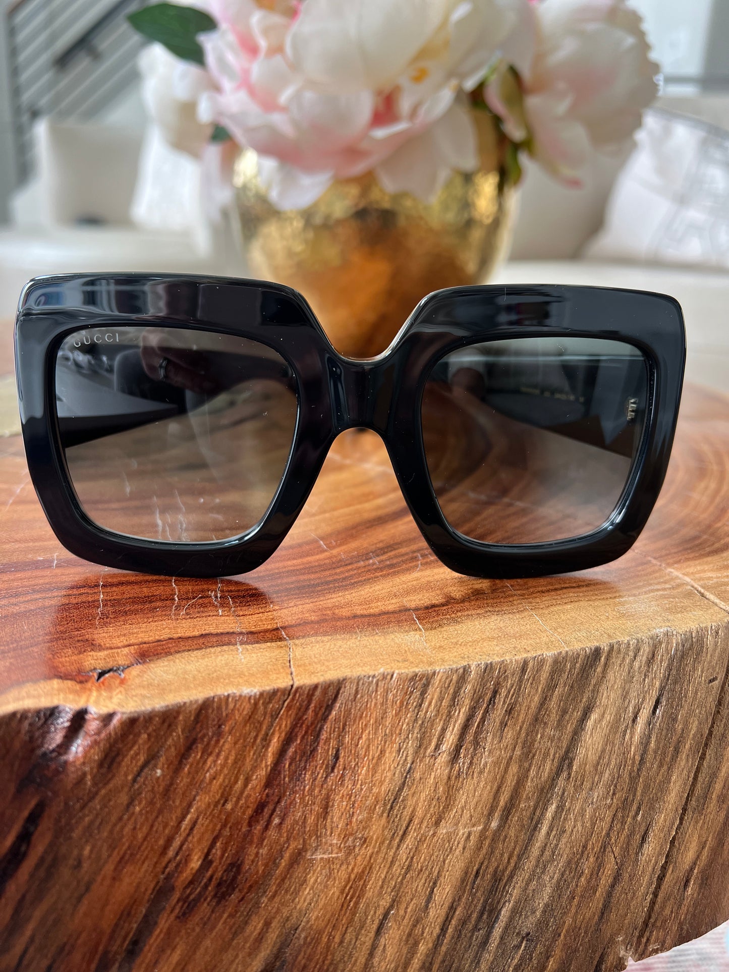 Gucci Large Black Square Sunglasses