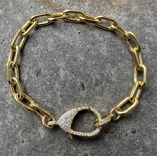 Ruby & Violet Sm Paperclip Lobster Claw Bracelet