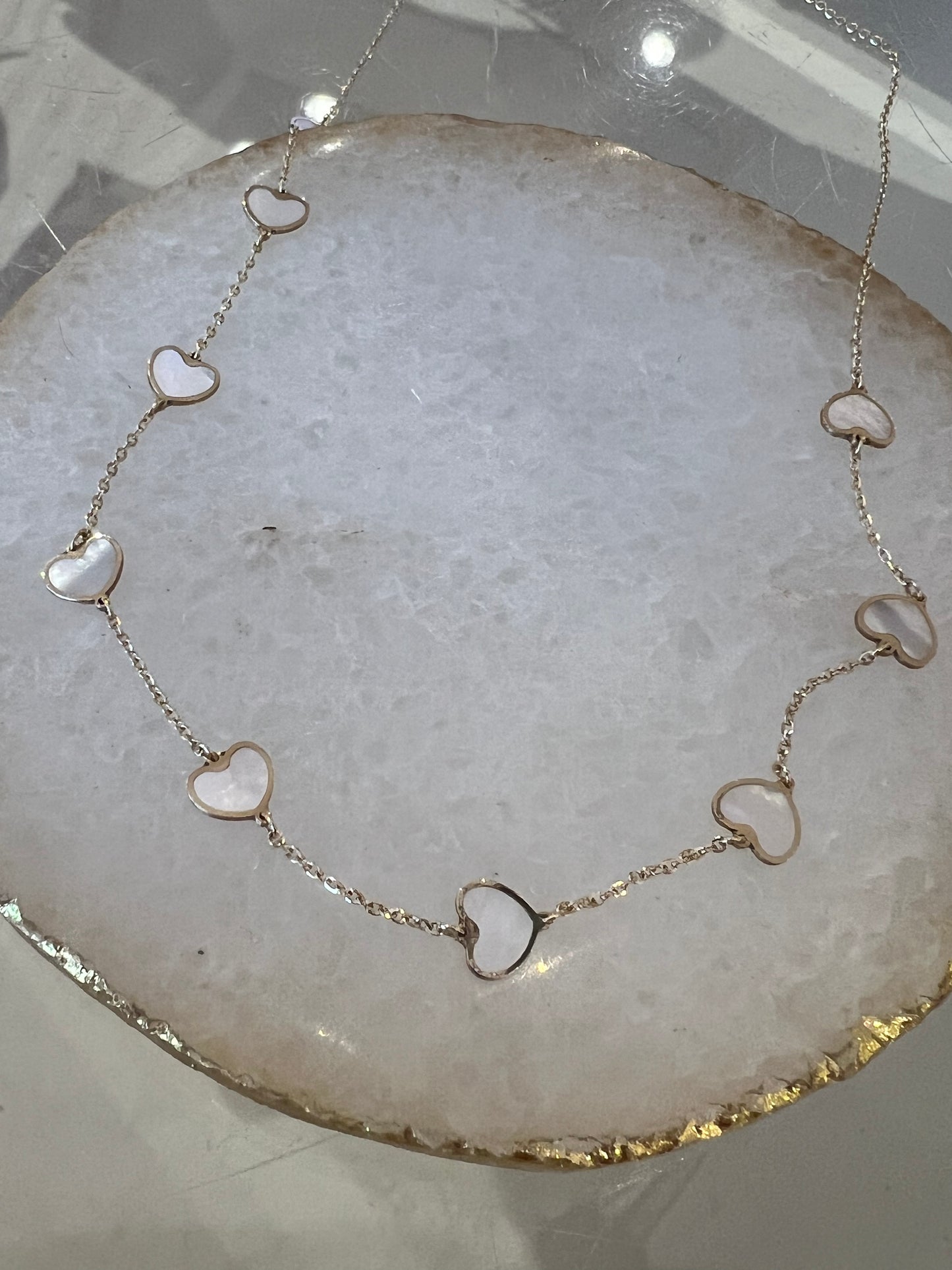 Erin Wachs Heart Enamel Gold Necklace