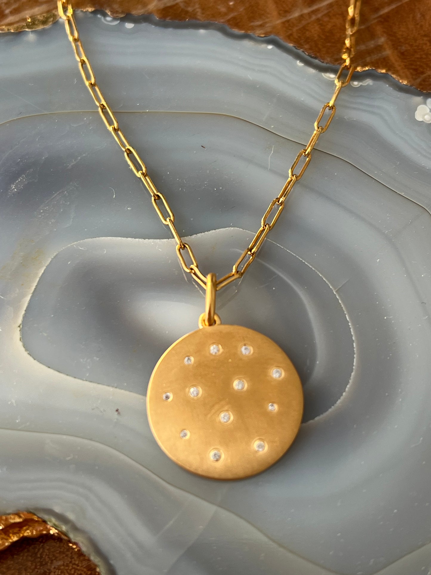 Lauren Amble Small Disc Paperclip Necklace