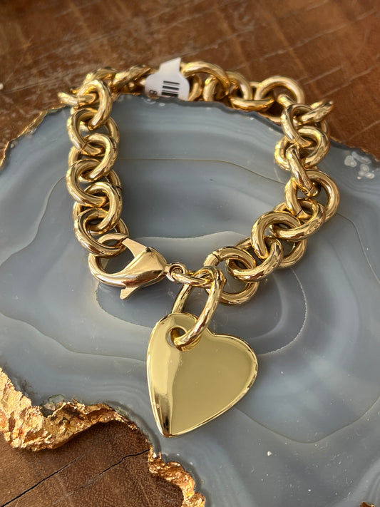 Lauren Amble Chunky Heart Bracelet