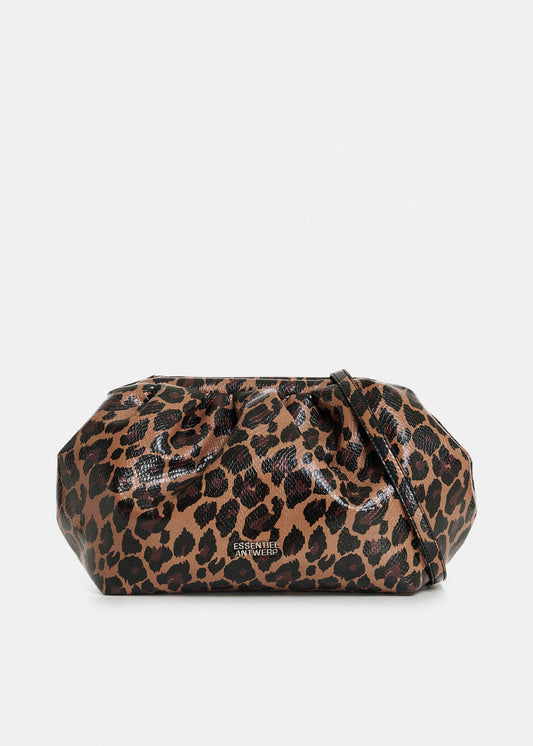 Essentiel Antwerp Kennie printed handbag in Camel, front view