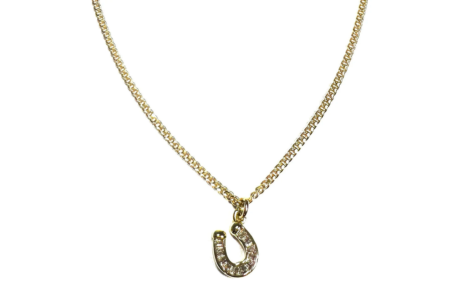 Rachel Nathan Baguette Horseshoe necklace
