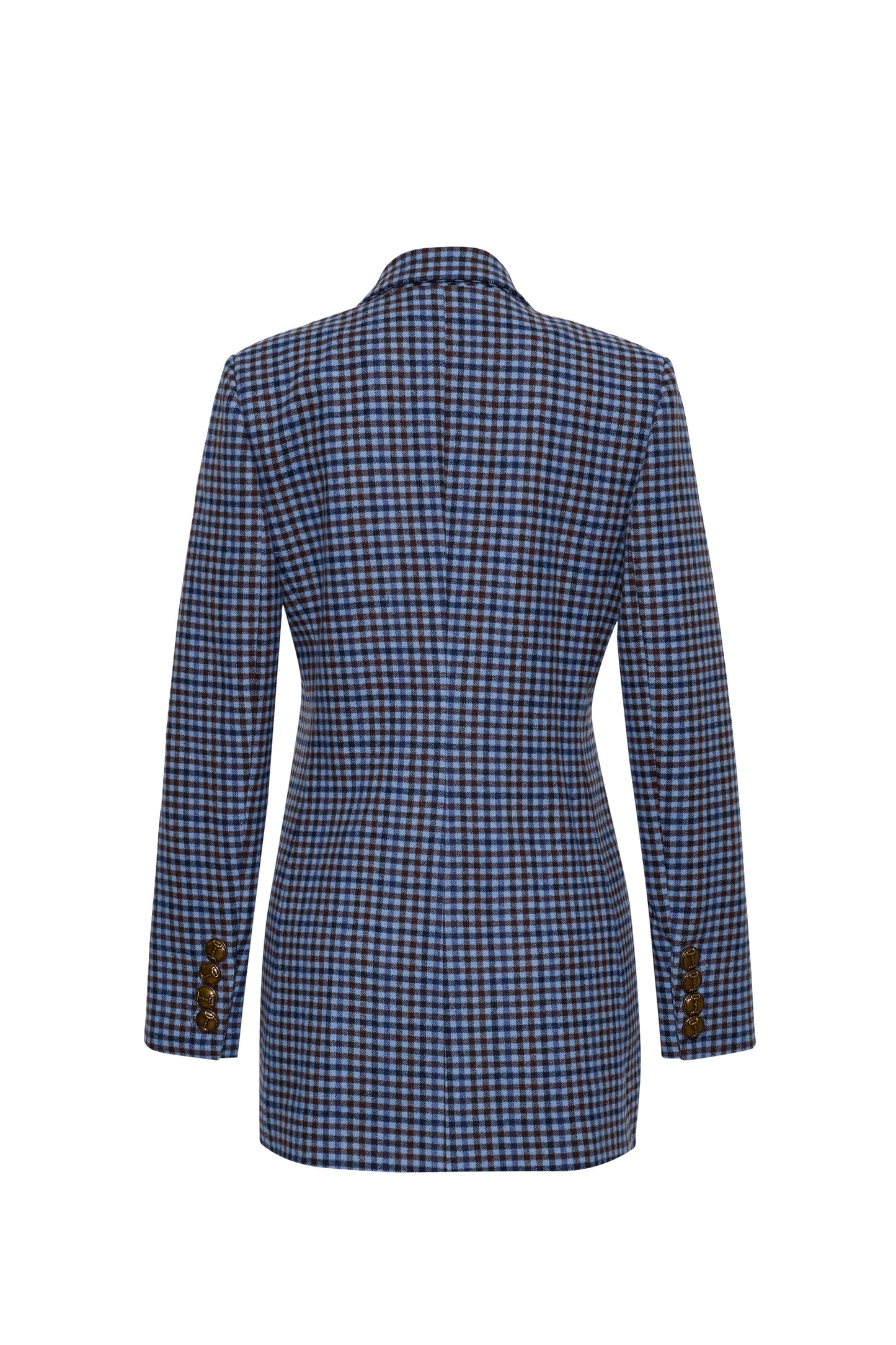Cara Cara Remy Blazer in Edmound Plaid Blue, back view