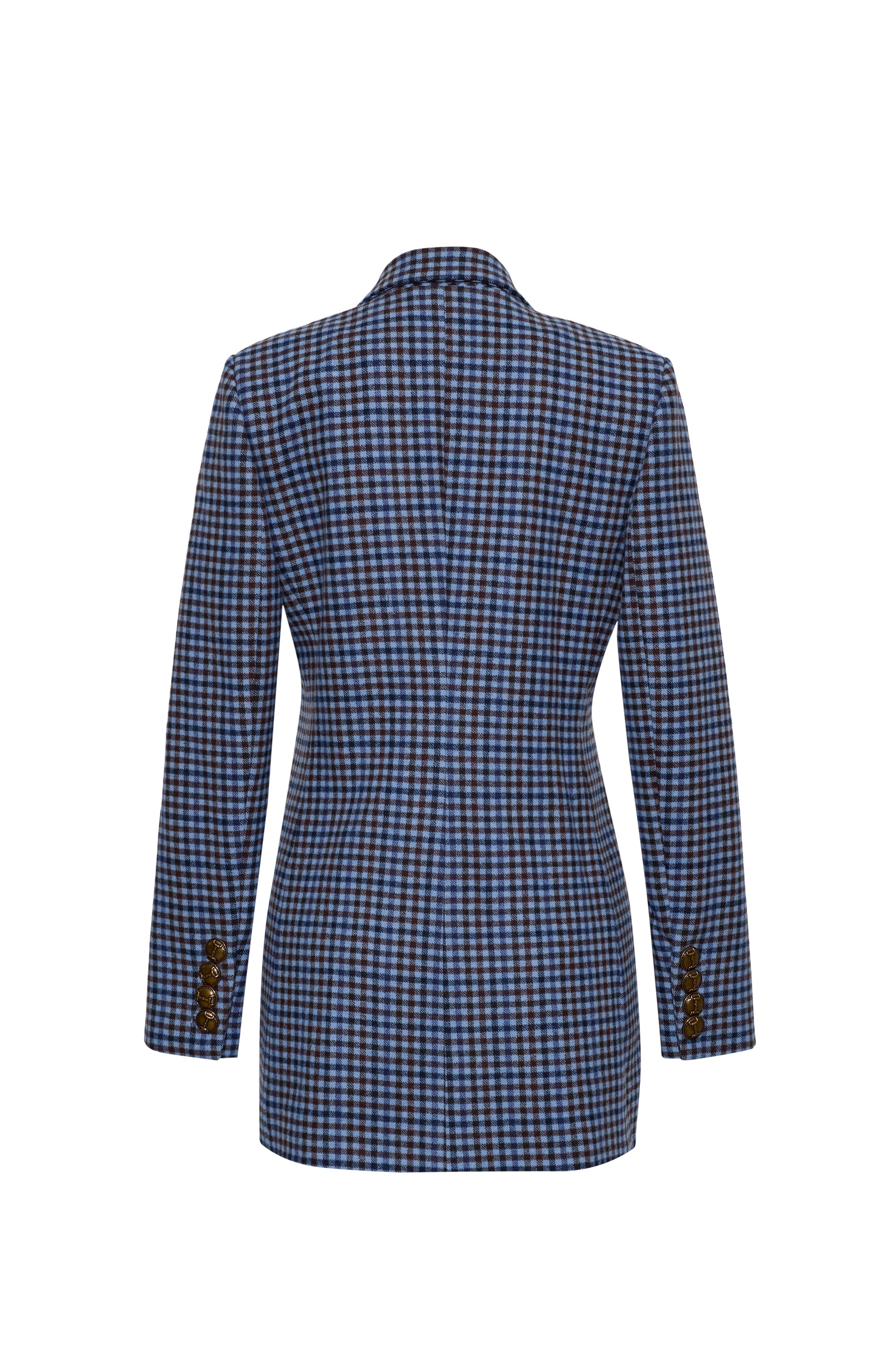 Cara Cara Remy Blazer in Edmound Plaid Blue, back view