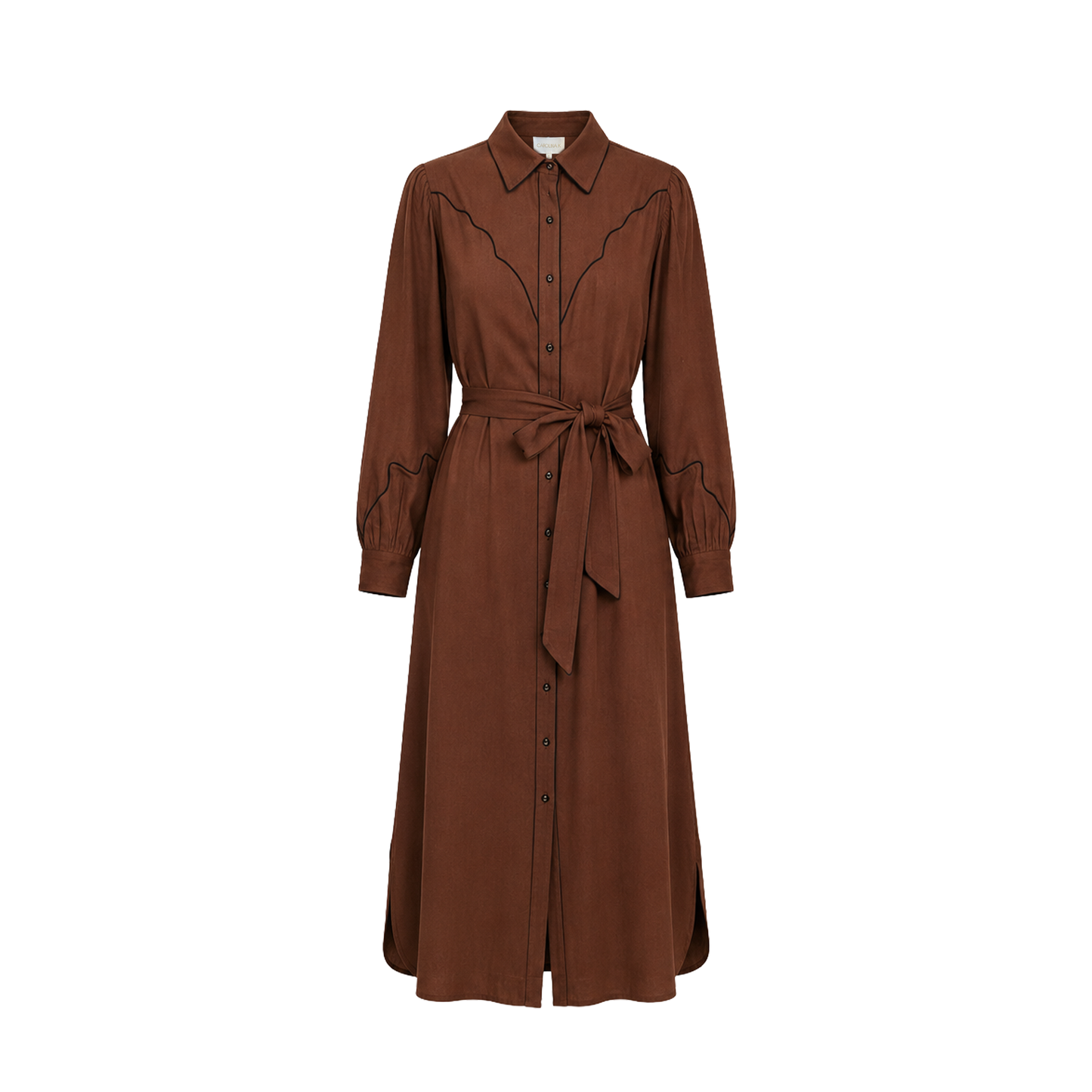Carolina K Rodeo Dress in Brown, front view