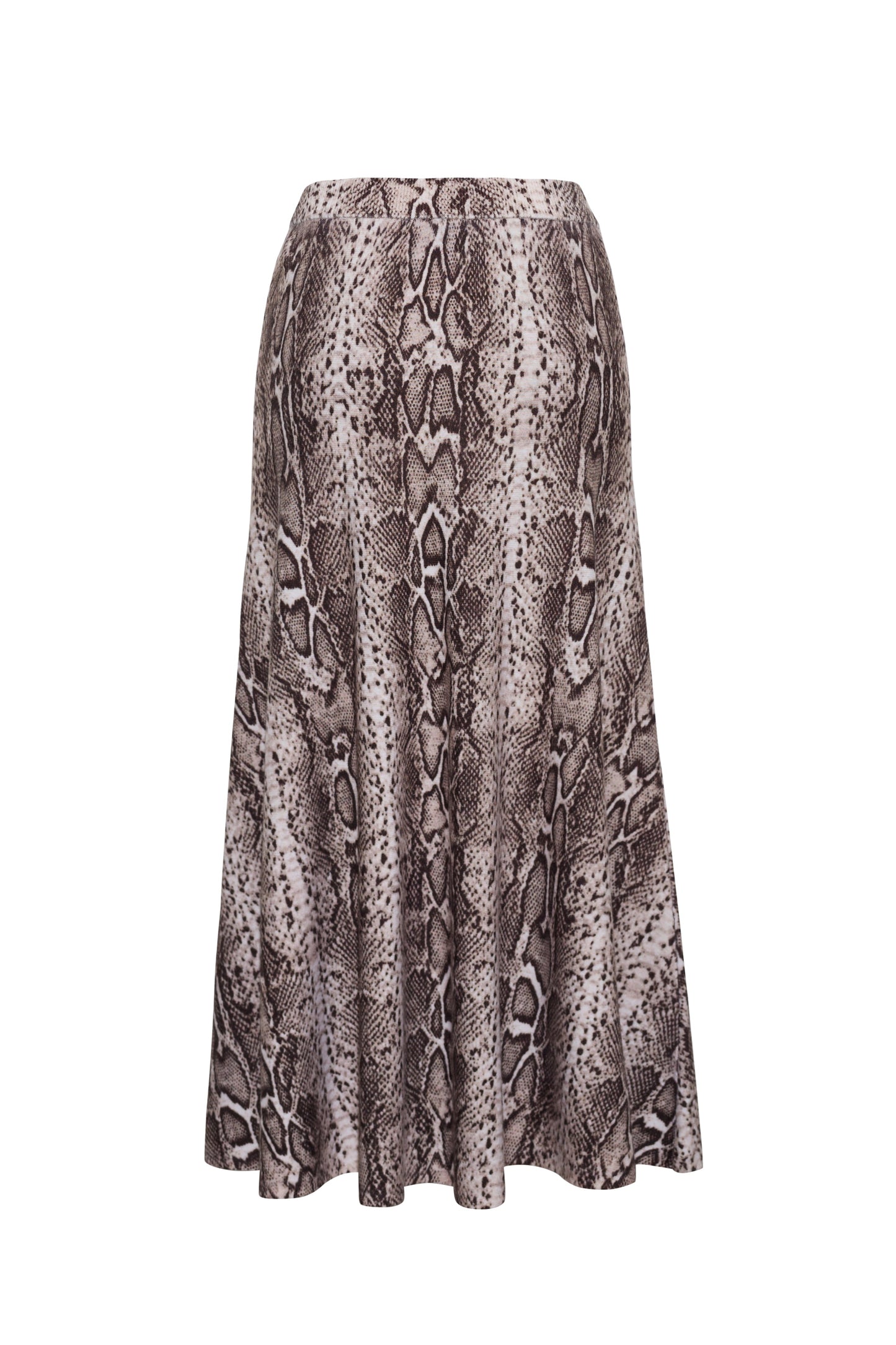 Cara Cara Sandra Skirt in Oatmeal Snake, back view
