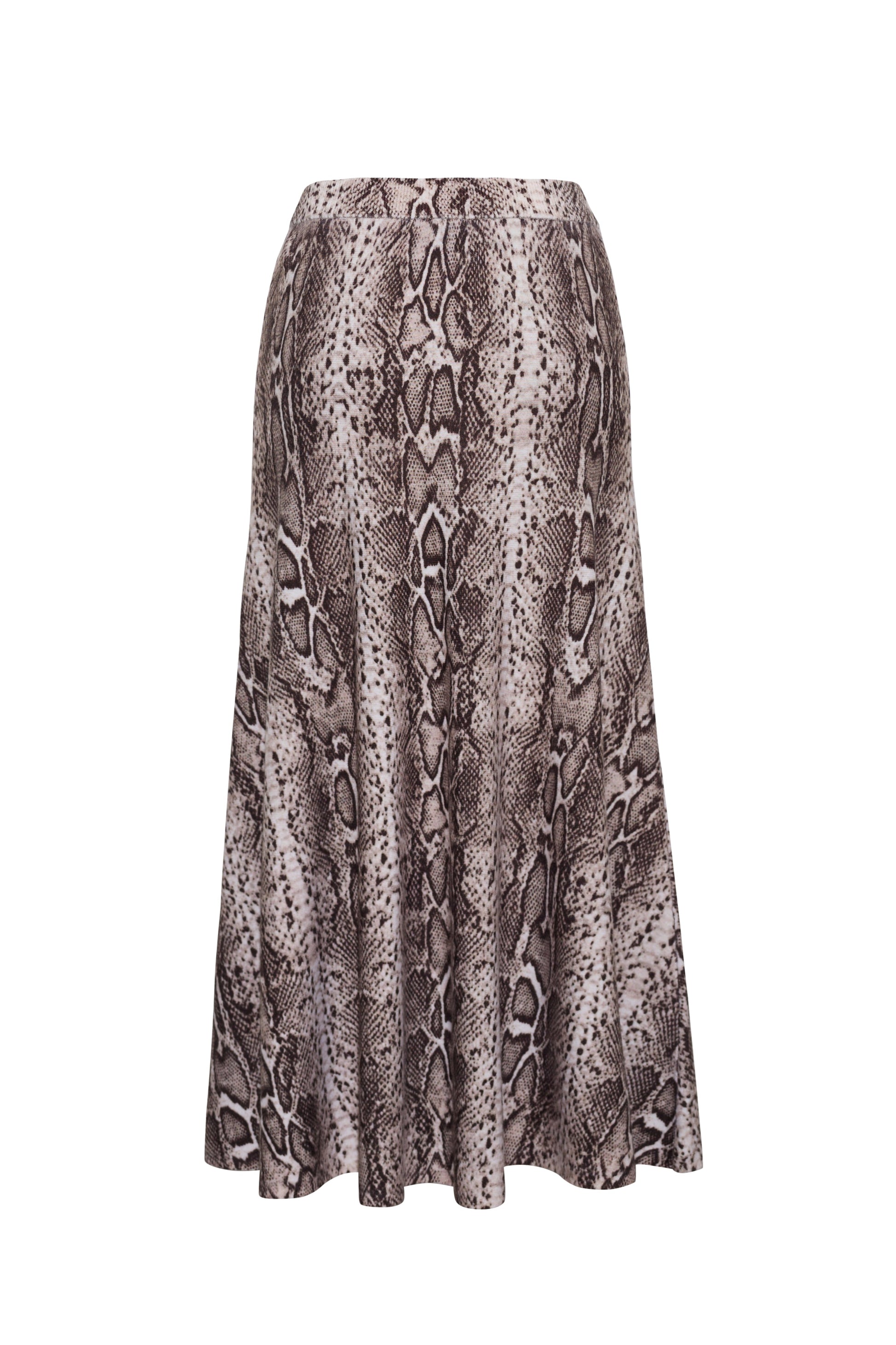Cara Cara Sandra Skirt in Oatmeal Snake, back view