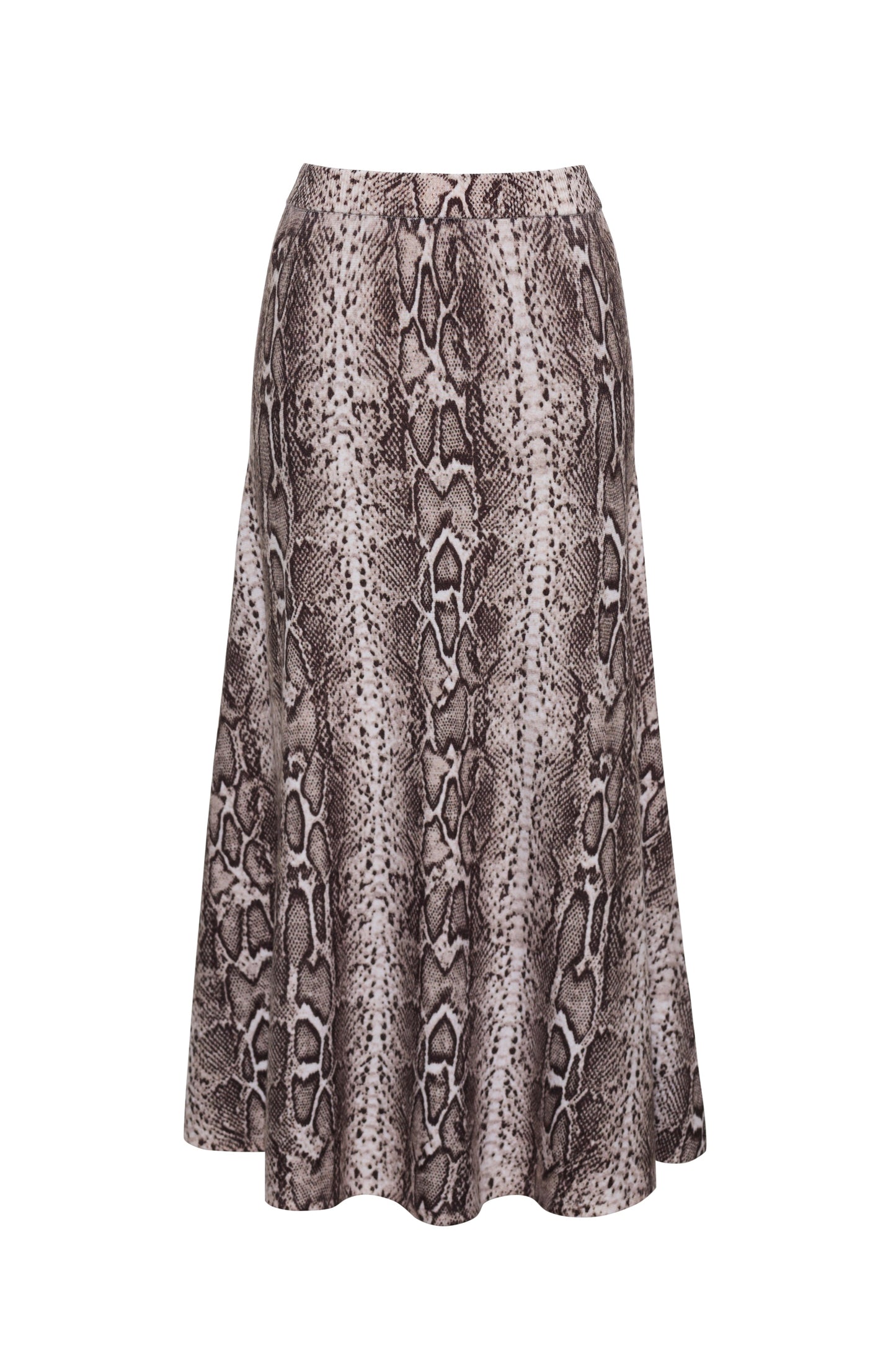 Cara Cara Sandra Skirt in Oatmeal Snake, front view