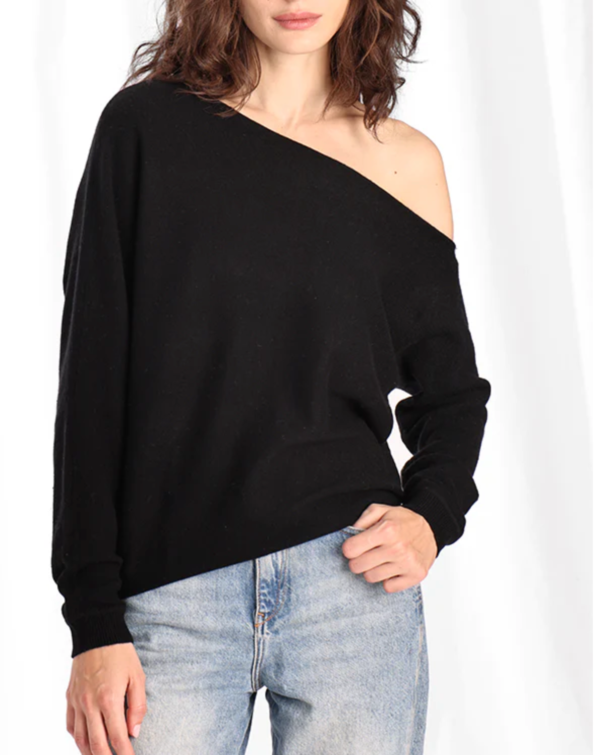 Minnie Rose Cashmere Off the Shoulder Top
