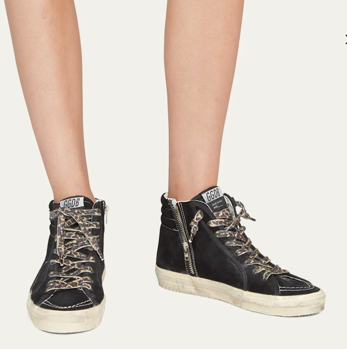 Golden goose leopard deals laces