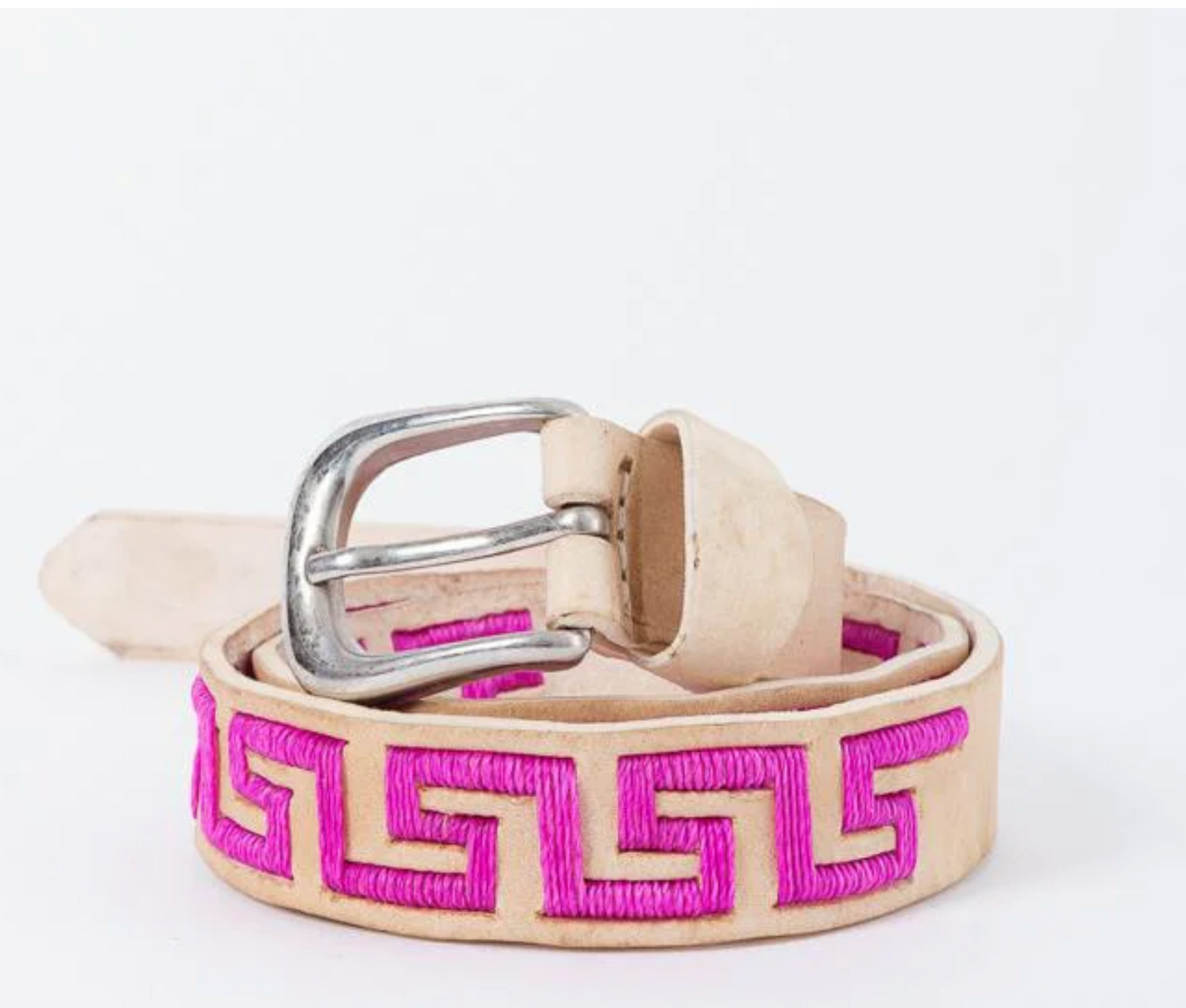 Pata Life Pink Embroidered Belt