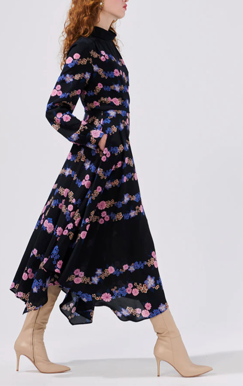 Hayley Menzies Floral Chain Midi Dress
