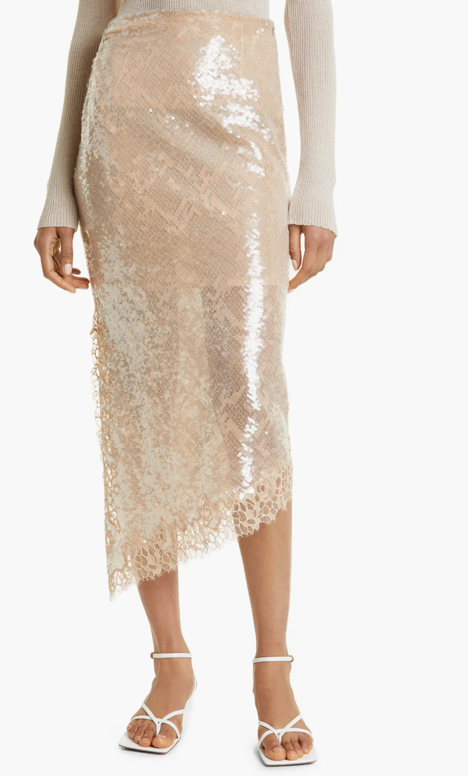 Jonathan simkhai lace discount and stretch skirt