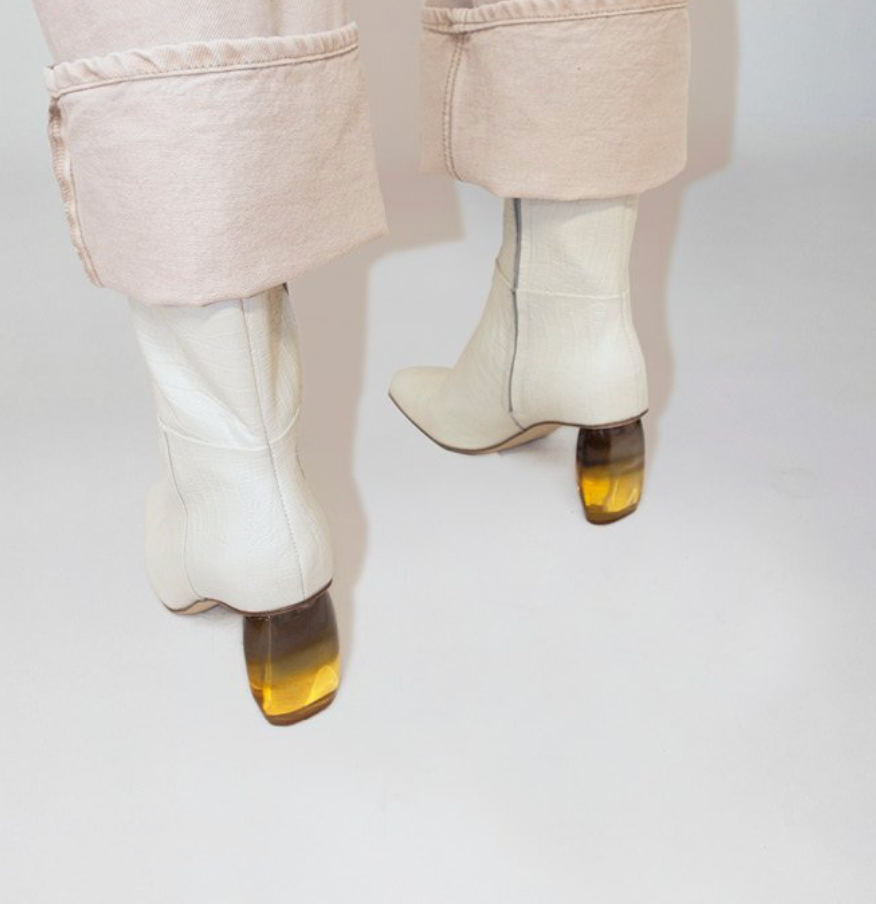 AHAAS Soap Heel Boots Two Skirts