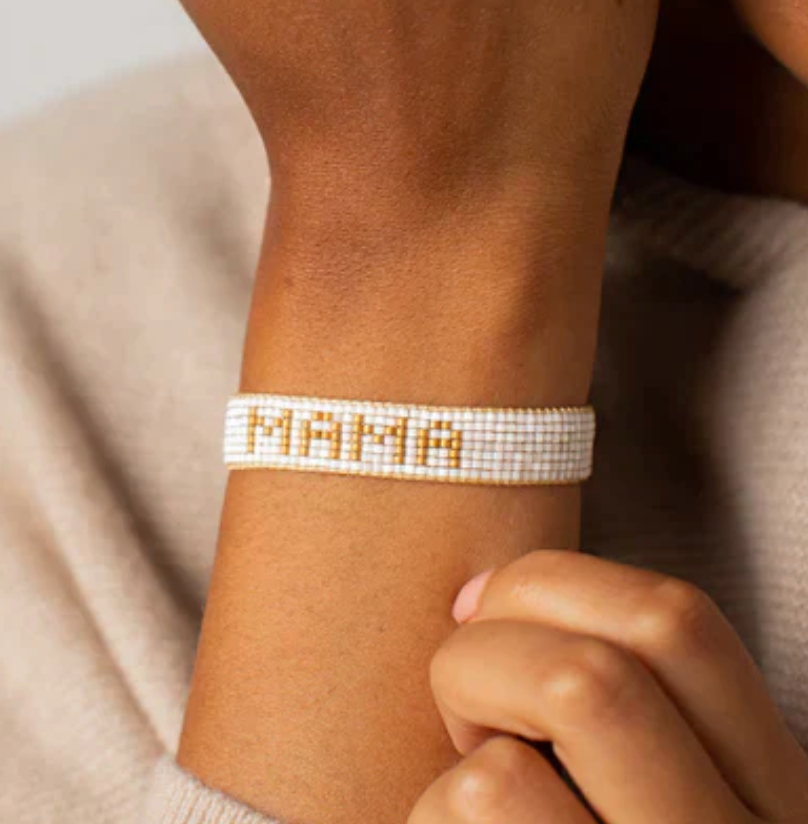 Hart "Mama" Small Beaded Bracelet