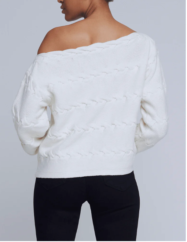 L'Agence Shan Off Shoulder Sweater