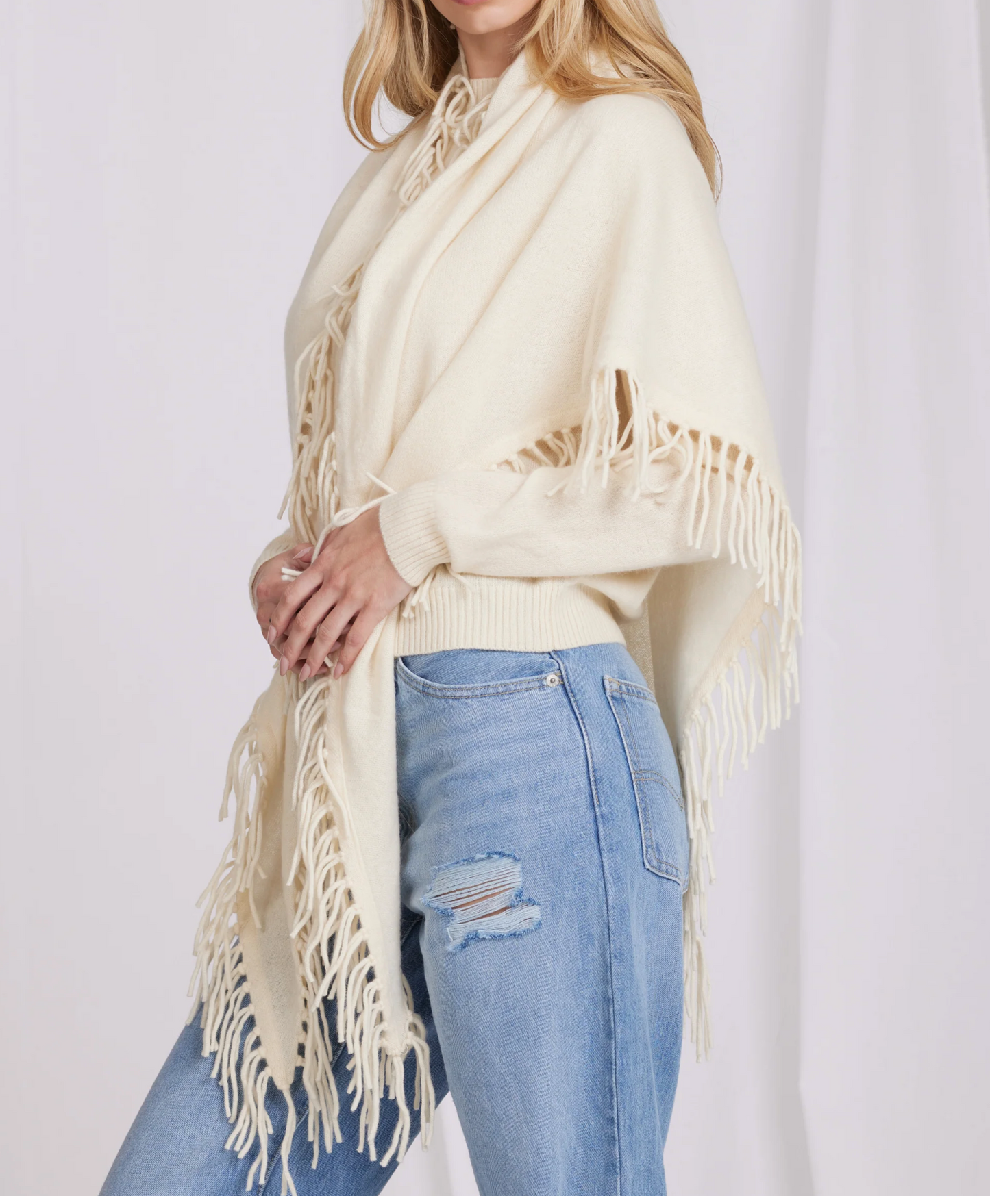 Minnie Rose Fringe Shawl