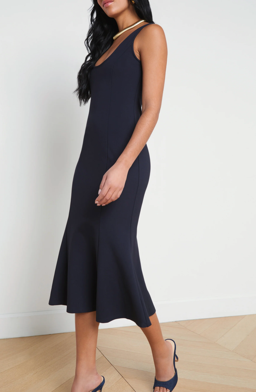 L'Agence Bisous Midi Dress