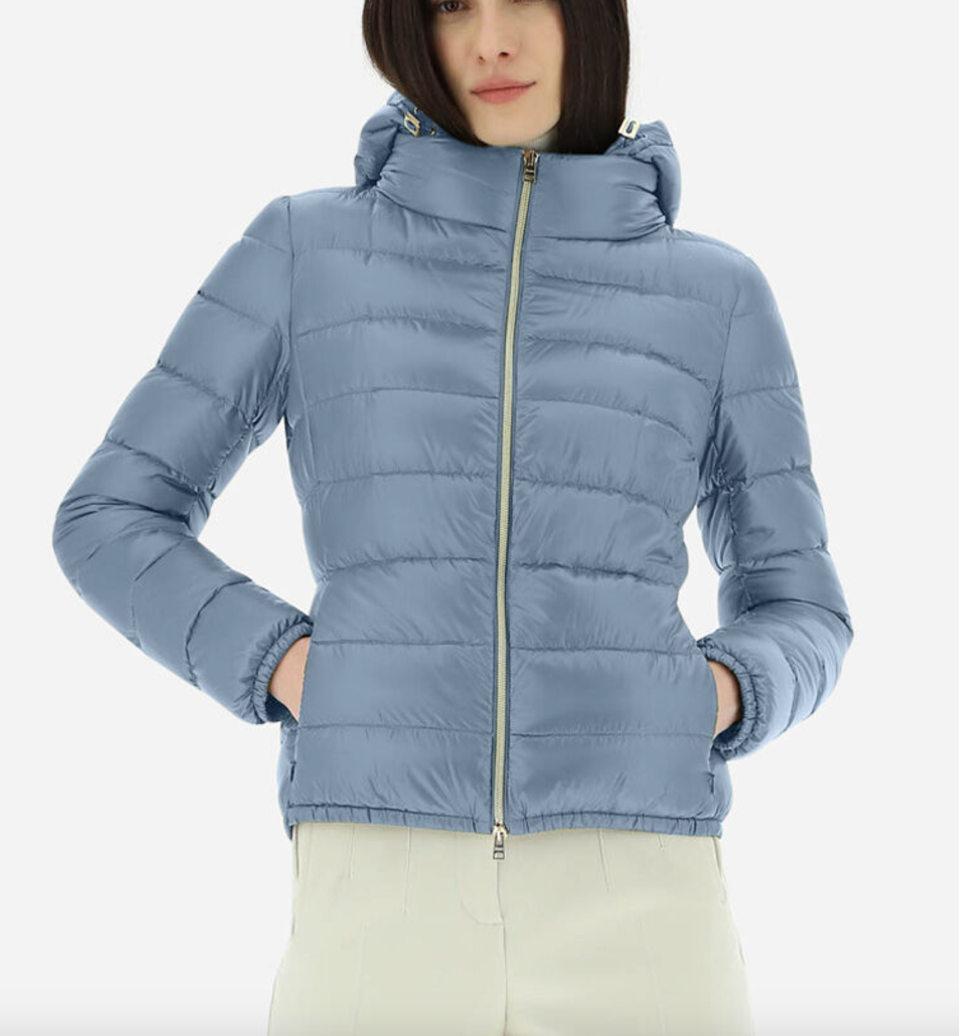 Herno hooded zip-up puffer jacket - Blue