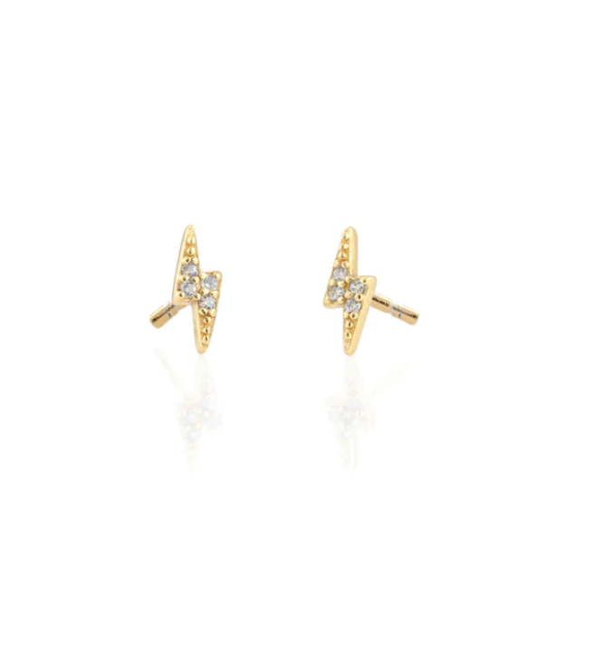 Kris Nations Lightning Bolt Pave Studs