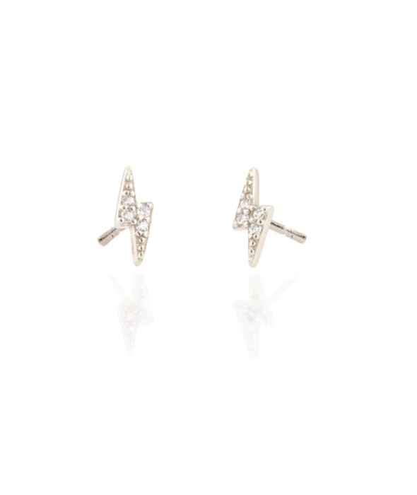 Kris Nations Lightning Bolt Pave Studs