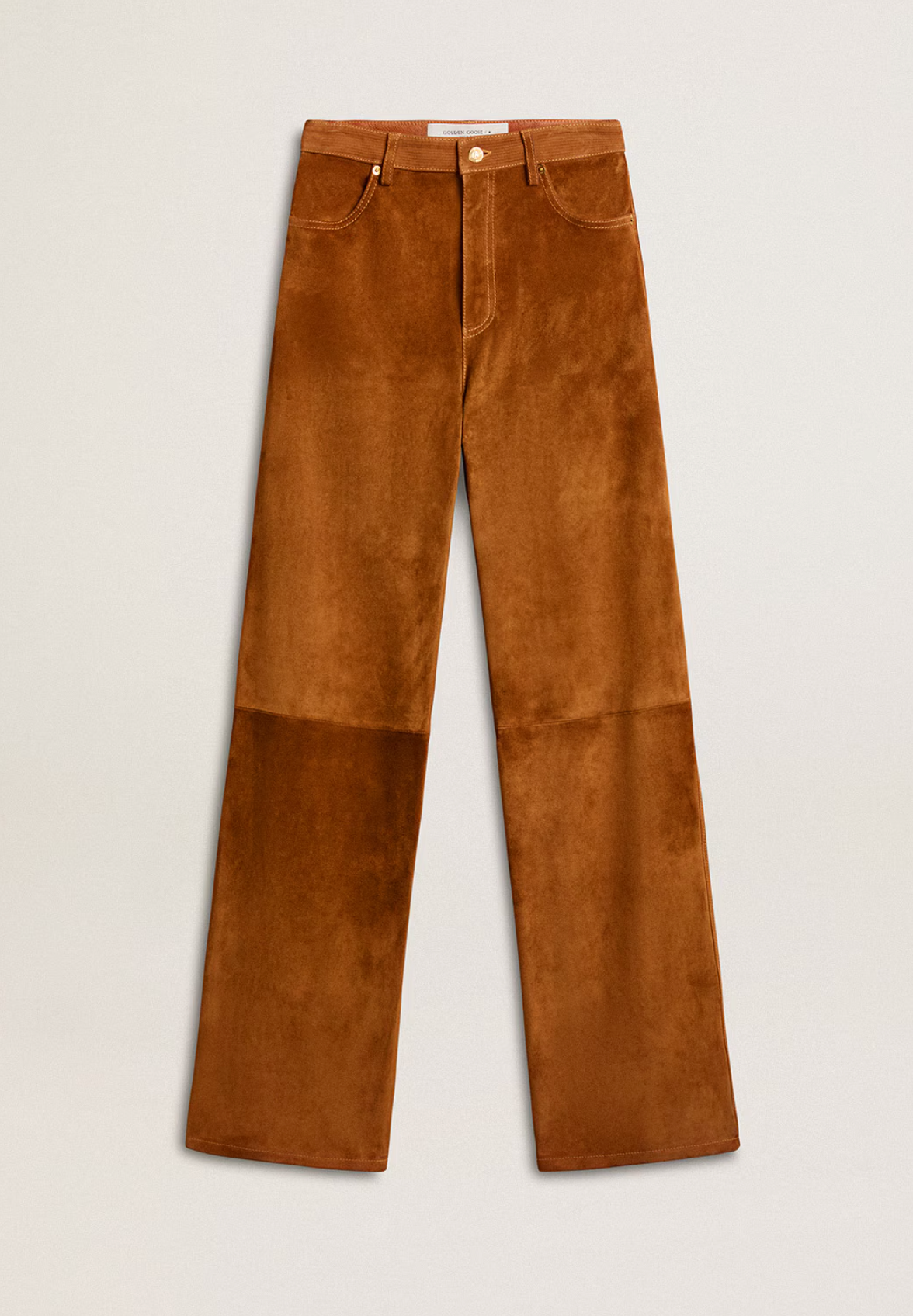 GG Leather Straight Leg Pant