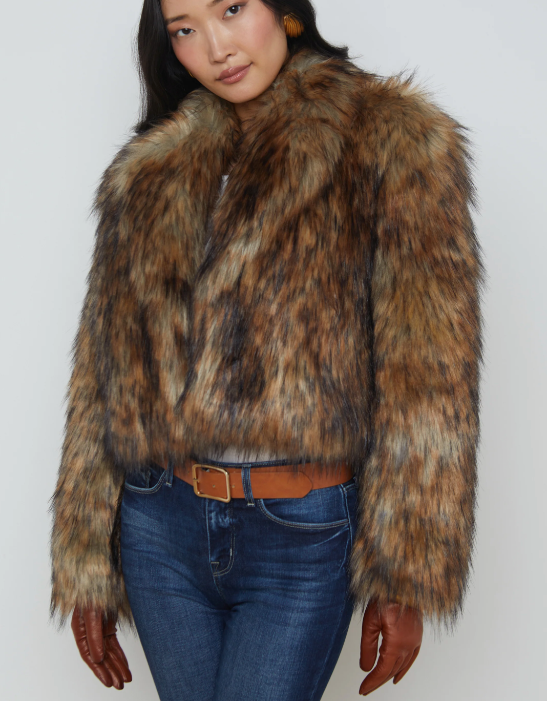 L'Agence Aura Faux Fur Coat